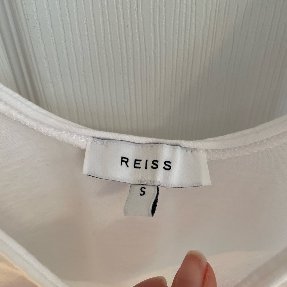 Reiss Elevated Basic/Classic White Tank/Brie 100%… - image 7